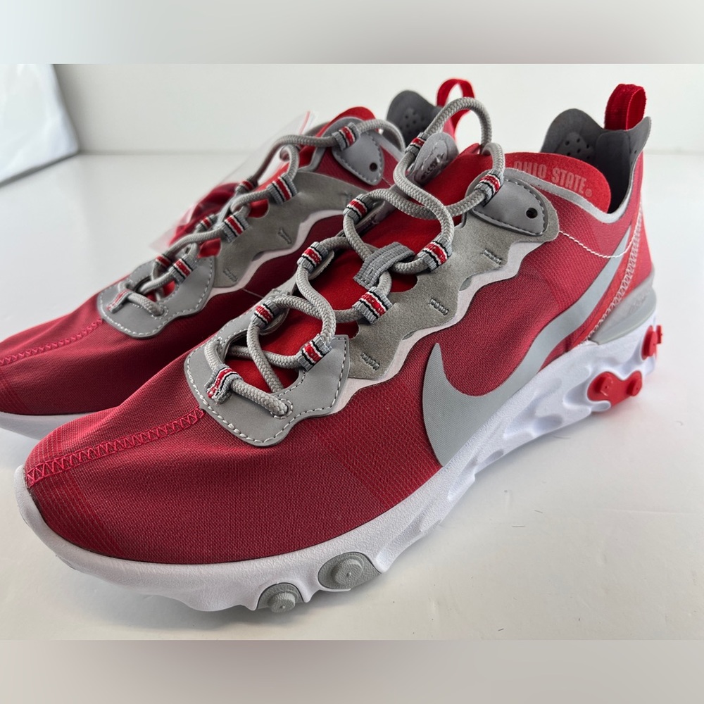 Nike React Element 55 Ohio State Buckeyes Men's Sneakers OSU CK4798-600